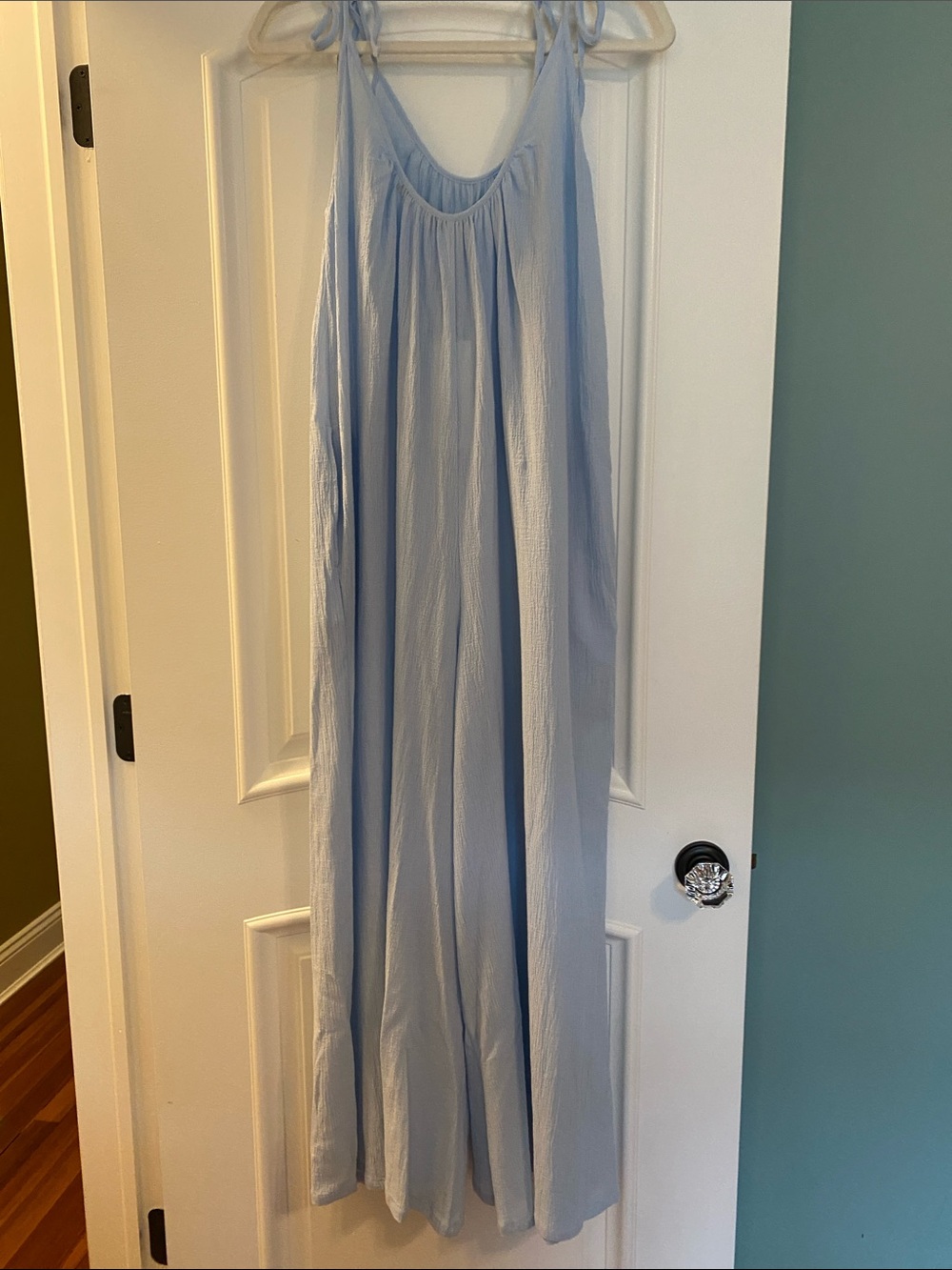 Suzi Kondi Light Blue Wide Leg Jumpsuit